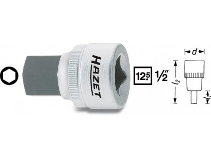 Hlavice s bitem HEX 1/2" S19 Hazet 985-19 - HA046812