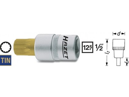 Hlavice s bitem XZN 1/2" M10 Hazet 990-10 - HA047253
