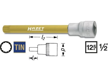 Hlavice s bitem XZN 1/2" M12 Hazet 990SLG-12 - HA047376