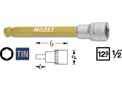 Hlavice s bitem HEX s kulovou hlavou 1/2" S7 Hazet 986KK-7 - HA052110