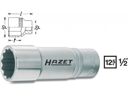 Vnitřní nástrčný klíč 1/2" dvanáctihranný 11mm HAZET 900TZ-11 - HA0453445