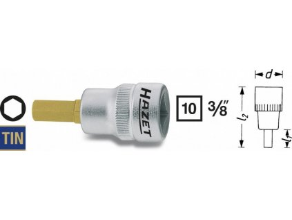 Hlavice s bitem HEX 3/8" S3 Hazet 8801K-3 - HA053582