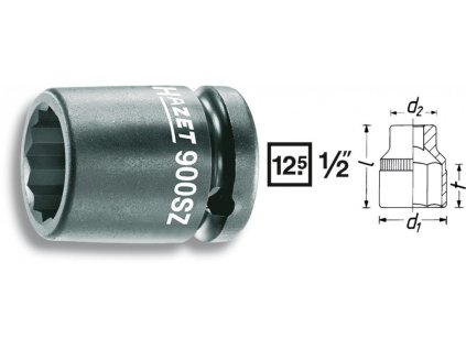 Kovaný vnitřní nástrčný klíč 1/2" dvanáctihranný 36mm HAZET 900SZ-36 - HA100132