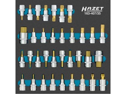 Sada nástrčných hlavic 1/2" s bitem 163-407/35