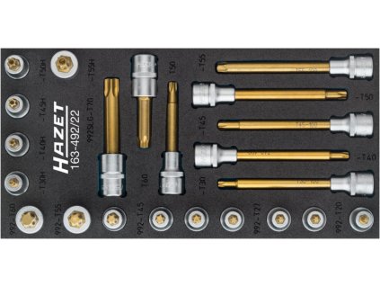 Sada nástrčných hlavic TORX 163-492/22 HAZET - HA208081