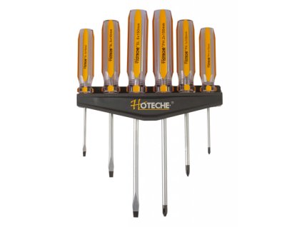 Sada plochých a křížových šroubováků, 6 ks - HT241206