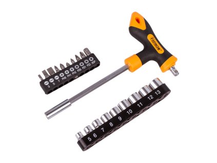 Šroubovák typu T s příslušenstvím 1/4", 20 ks - HT250420