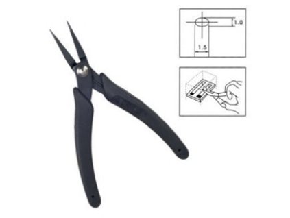 Rovné půlkulaté kleště 145 mm pro elektroniku - LIACP21002