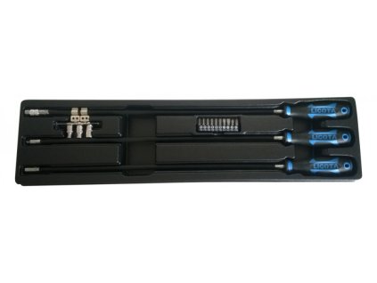 Sada ohebných šroubováků, bitů a nástavců 16 ks