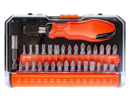 Sada bitů se šroubovákem na bity, 32 ks - TC900017