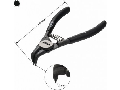 Vnější zahnuté kleště na pojistné kroužky 140 mm - V4430