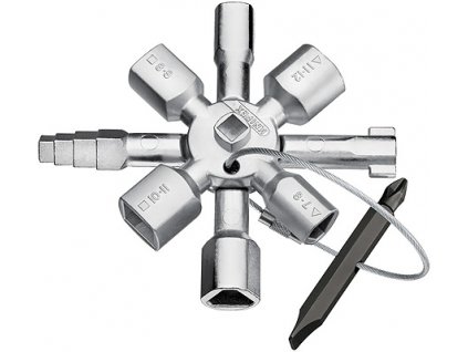 KNIPEX TwinKey  ® Klíč pro běžné skříně a systémy zavírání 92 mm  - 001101