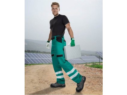 Kalhoty ARDON®COOL TREND s reflex. pruhy zelené
