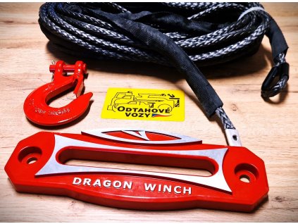 Sada Dragon Winch Lano s hákem 20m + průvlak