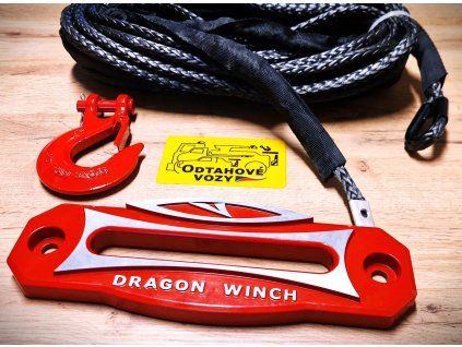 Sada Dragon Winch lano s hákom 20m + prievlak