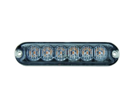 Výstražný ultratenký oranžový maják, 6LED x 3W, 12-24V