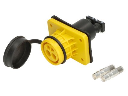 Zásuvka NATO PLAST 2 pin 35 mm12/24V s krytkou