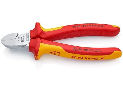 Boční štípací kleště chromované 160 mm  - 7026160