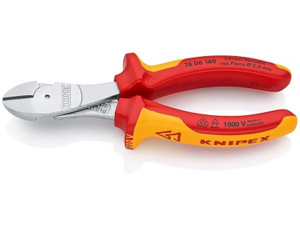 Silové boční štípací kleště chromované 160 mm  - 7406160