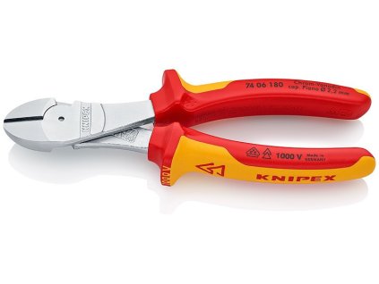 Silové boční štípací kleště chromované 180 mm  - 7406180