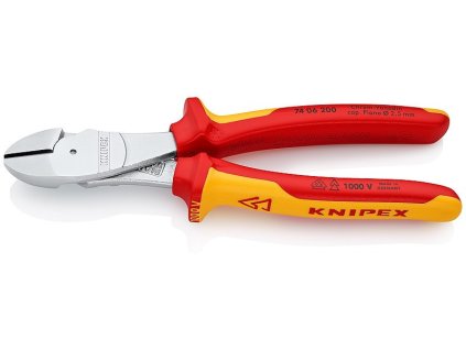 Silové boční štípací kleště chromované 200 mm  - 7406200