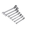 Sada ráčnových očkoplochých flexibilních klíčů 7 ks, 8 - 19 mm - HT192504