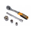 Gola sada 3/8" s nástrčnými klíči, 12 dílů - HT201801