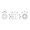 Vnitřní nástrčný klíč 3/4"šestihranný 28 mm CrMo YATO - YT-1078
