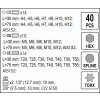Sada bitů 40 ks, profily H, M, T v kovovém pouzdře + Ráčna na bity Licota - AH144101BAL