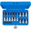 Sada nástrčných klíčů, Torx, 1/4", 1/2", T10H - T60H, 18 ks - B5174