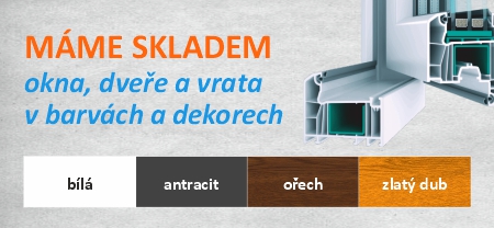 Okna, dveře a vrata v barvách a imitacích