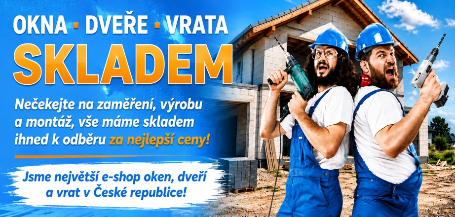 Okna, dveře, vrata - skladem, ihned k odběru