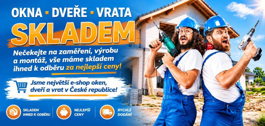 Okna, dveře, vrata - skladem, ihned k odběru
