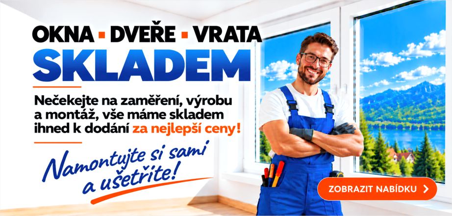 Kvalitní okna, dveře a vrata SKLADEM