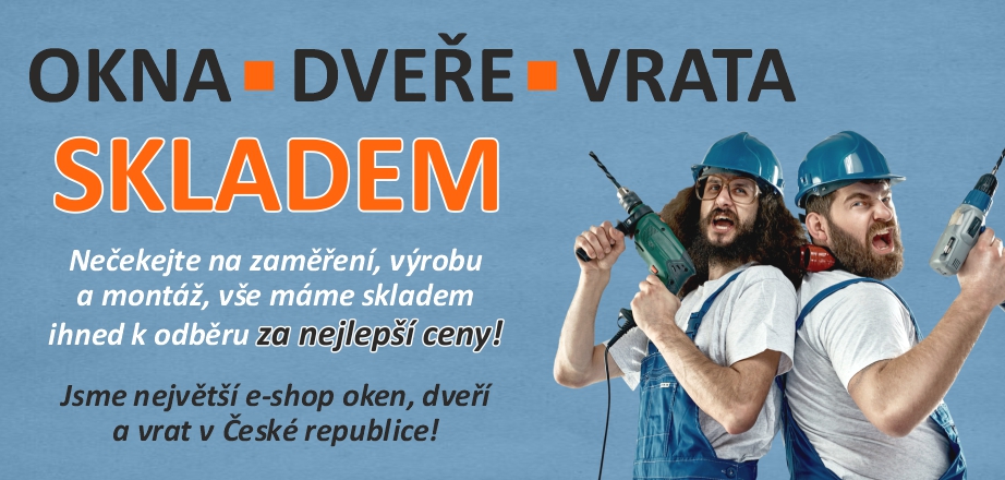 Okna, dveře, vrata - skladem, ihned k odběru