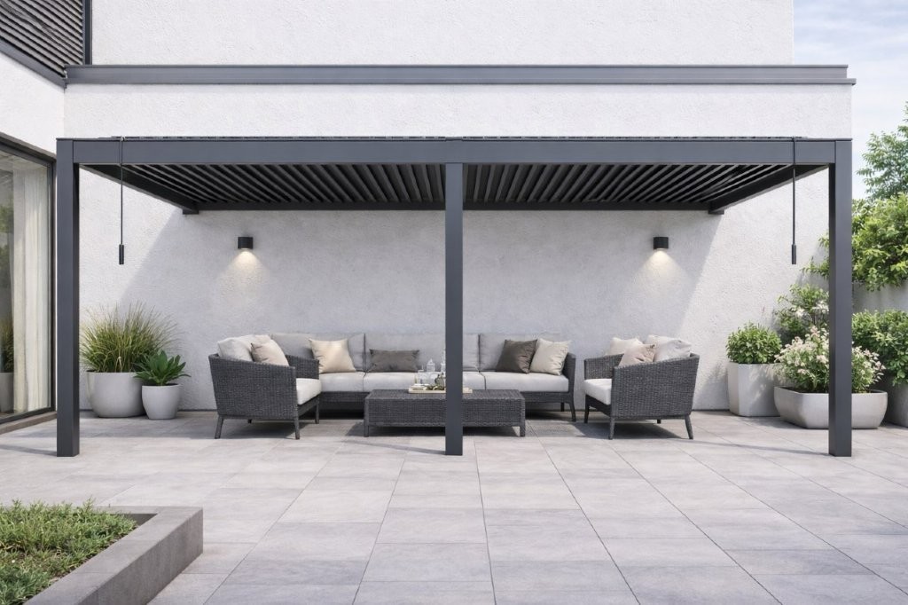 Nástěnná pergola AMY 6x3 m