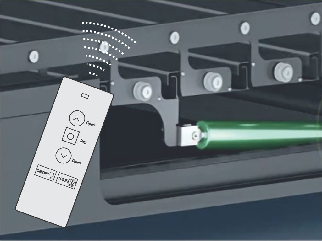 Elektrické ovládání bioklimatické pergoly AMY