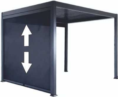 Stínicí roleta pro bioklimatické pergoly AMY