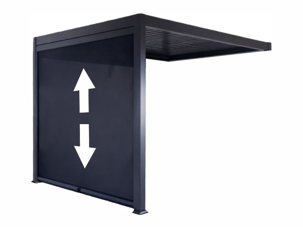 Stínicí roleta pro bioklimatické pergoly AMY