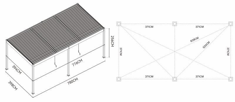 Bioklimatická pergola - INTRO DUO