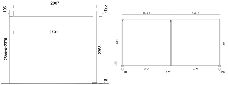 Bioklimatická pergola - INTRO PLU