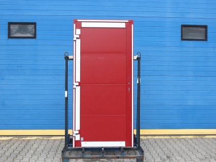 Garážové/vedlejší dveře ALIPLAST Imperial 65 - 1110x2080 mm, O levé ven, dunkelrot/bílá + příslušenství a montážní materiál zdarma