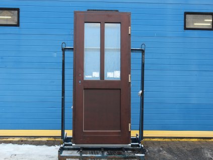 Dřevěné vchodové dveře - NATURO DV68, 970x2000 mm, O pravé ven, wenge  + příslušenství a montážní materiál zdarma