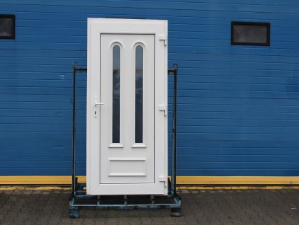 Plastové vchodové dveře - 1060x2030 mm, O pravé dovnitř, bílá/bílá  + příslušenství a montážní materiál zdarma