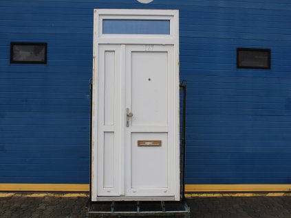 Plastové vchodové dveře, 1240x2450 mm, O+O levé dovnitř, bílá/bílá  + příslušenství a montážní materiál zdarma