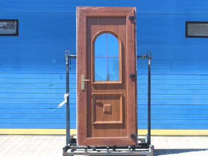 Plastové vchodové dveře, 960x2060 mm, O levé dovnitř, bílá/bílá  + příslušenství a montážní materiál zdarma