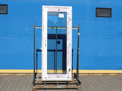 Hliníkové interiérové dveře - ALIPLAST ECONOLINE, 900x2000 mm, O pravé ven, bílá/bílá + příslušenství a montážní materiál zdarma