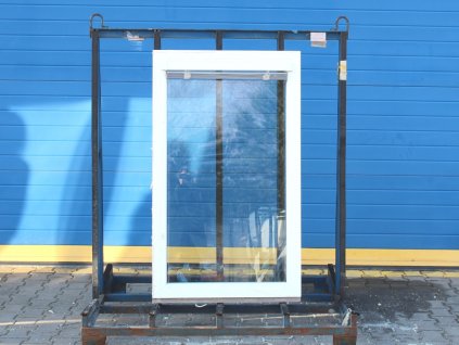 Plastové okno - 910x2190 mm, FIX, siena/bílá  + příslušenství a montážní materiál zdarma