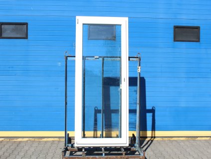 Plastové balkonové dveře, 970x2100 mm, OS levé, bílá/bílá + příslušenství a montážní materiál zdarma