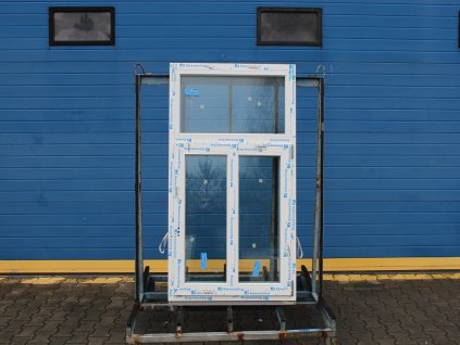 Plastové okno - KNIPPING 76 MD, 910x1510 mm, FIX/OS, bílá/bílá  + příslušenství a montážní materiál zdarma